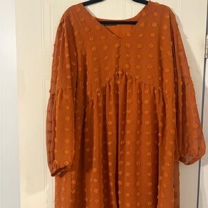 Elegant Orange Women's Dress